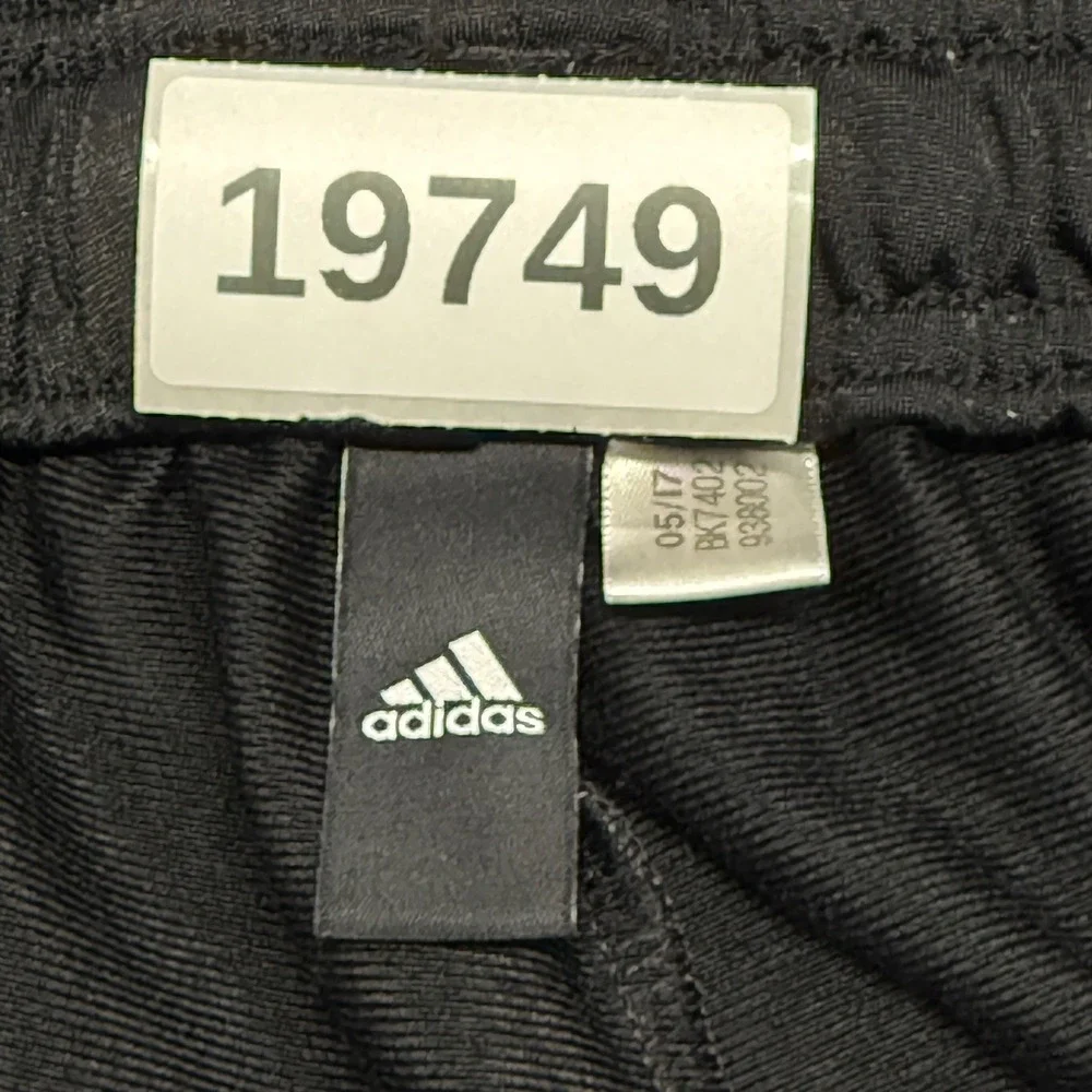 Adidas Pants Mens Large 32x33 Black Track 3-Stripe Athletic Training Joggers